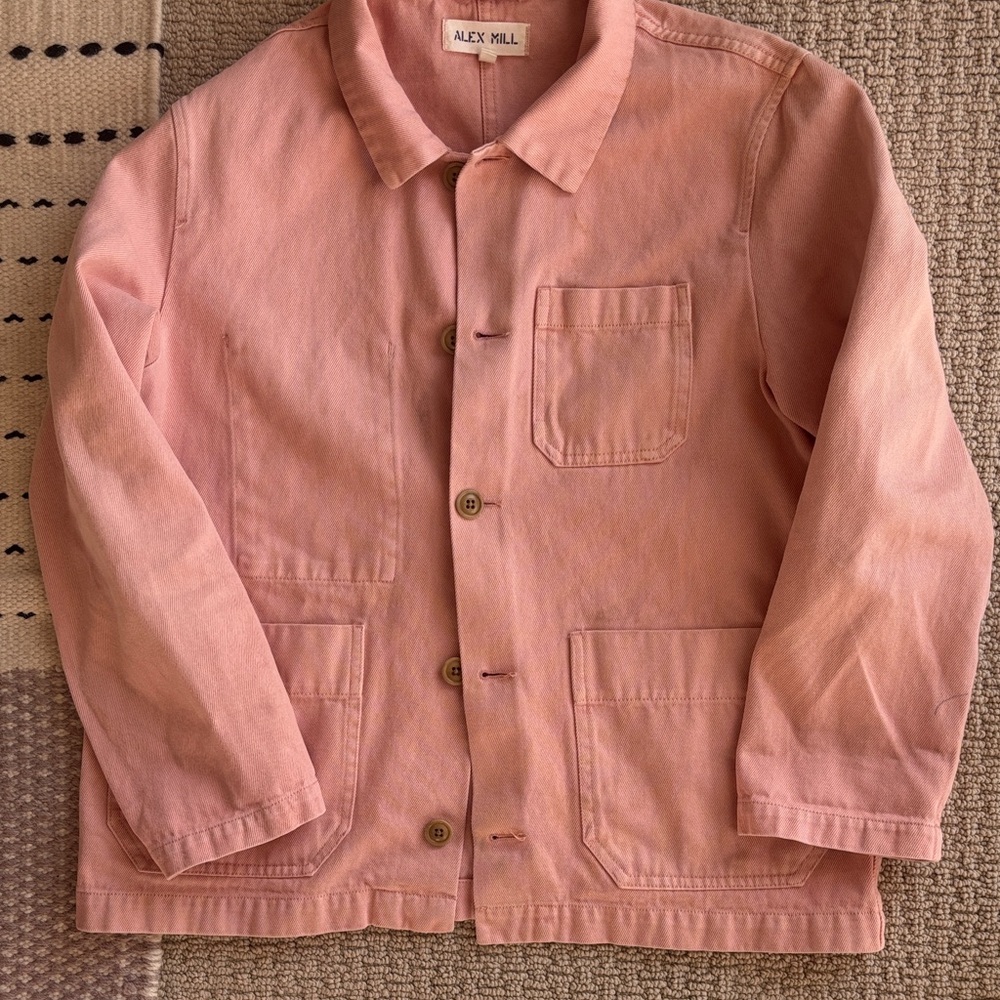 Alex Mill Blush Pink Cotton 3-Pocket Chore Jacket